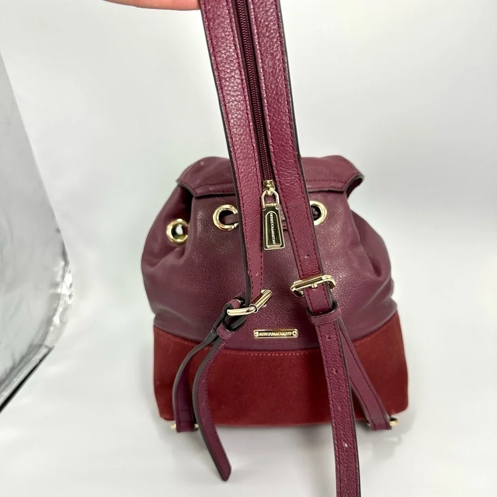 Rebecca Minkoff burgundy mansfield leather backpack with tassels